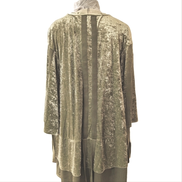 We Are Hah Velvet Olive Green Mini Dress...Size Small - Picture 3 of 11